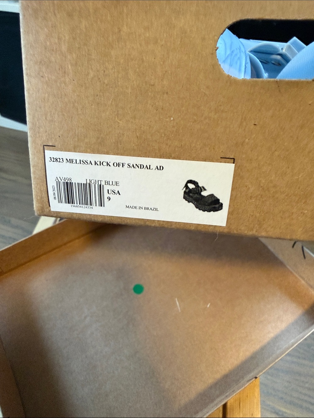 Melissa Light Blue Kick Off Sandals, size 9 - Picture 11 of 11
